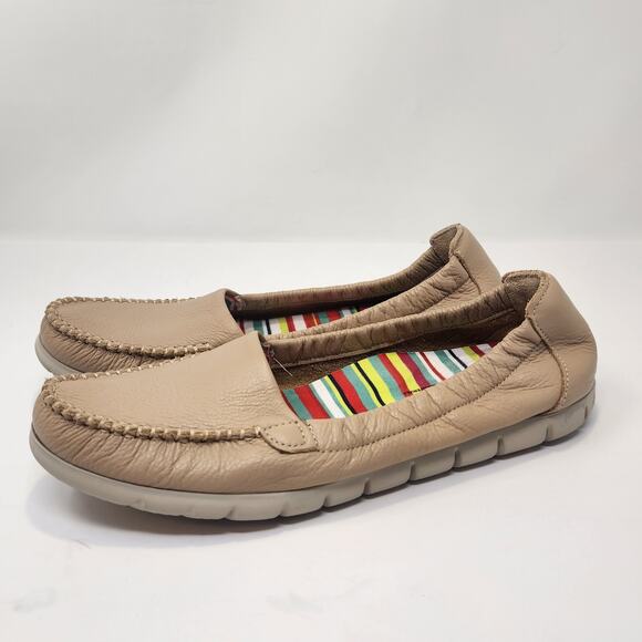 SAS Sunny Slip On Latte Brown Leather Loafer Women Size 9.5 N Comfort Shoes - Picture 4 of 8